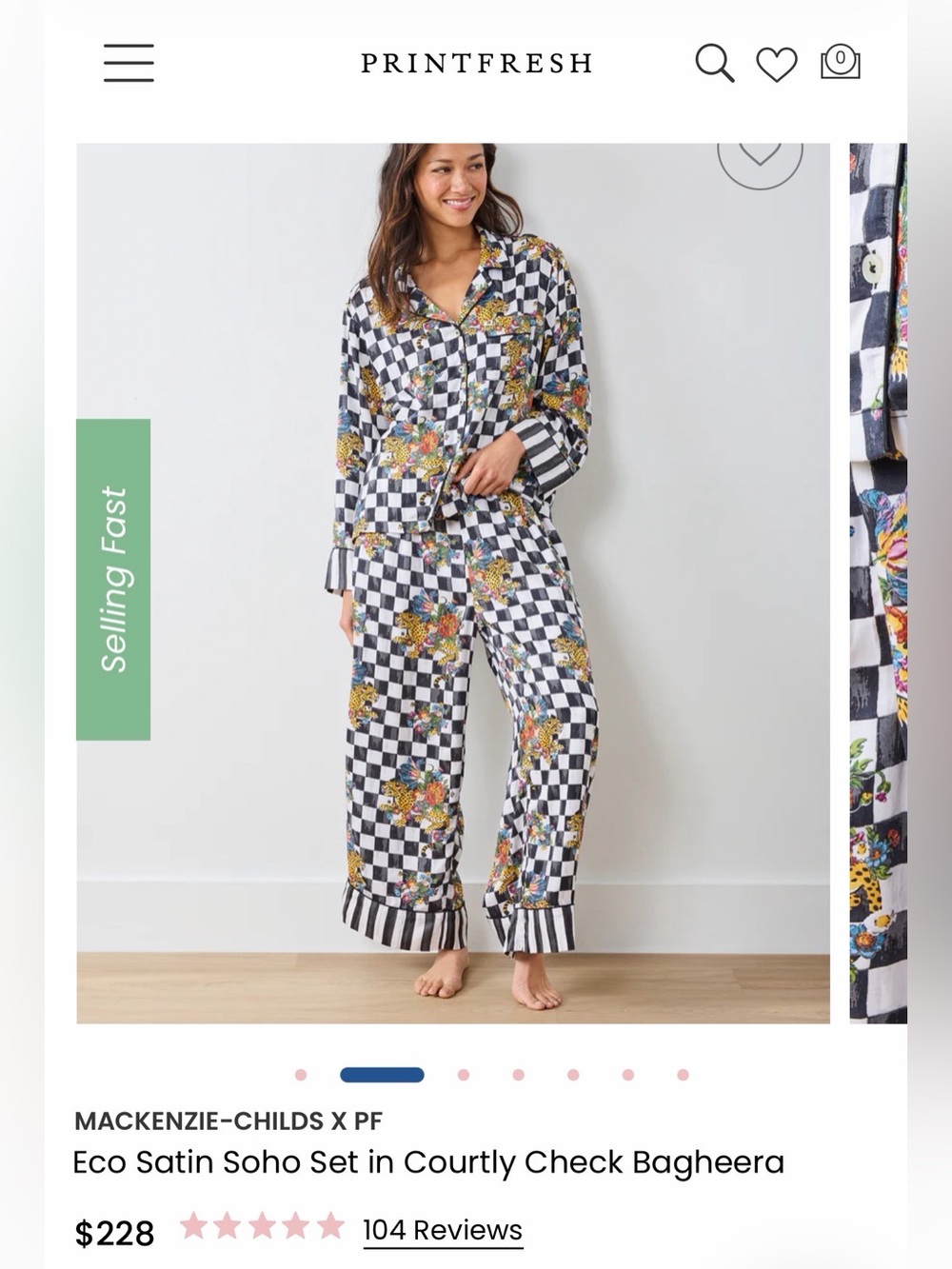 MACKENZIE-CHILDS PRINTFRESH PAJAMAS NWT